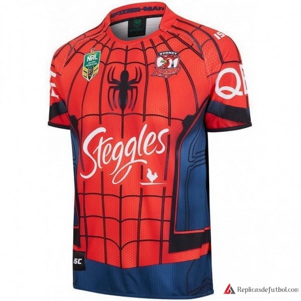 Camiseta Sydney Roosters Spider Man 2017-2018 Rojo Rugby